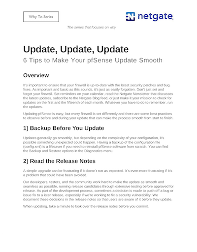 Front page preview of Update, Update, Update Technical Paper
