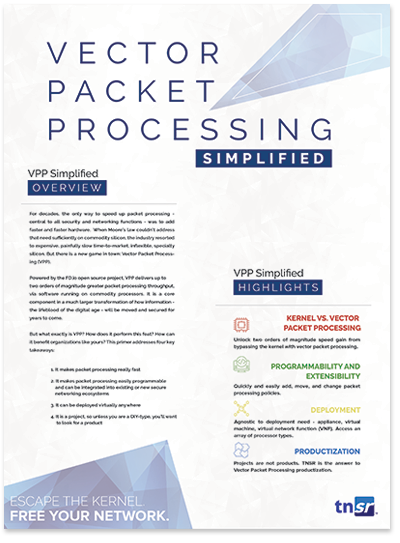 Front page preview of Vector Packet Processing Simplified Technical Paper